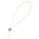 COLLANA LUNGA A Y REGOLABILE CON ROSA A SPIRALE SMALTATA - SW2576C478