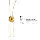 COLLANA LUNGA A Y REGOLABILE CON ROSA A SPIRALE SMALTATA - SW2576C478