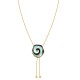 COLLANA LUNGA A Y REGOLABILE CON ROSA A SPIRALE SMALTATA - SW2576C478