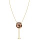 COLLANA LUNGA A Y REGOLABILE CON ROSA A SPIRALE SMALTATA - SW2576C478