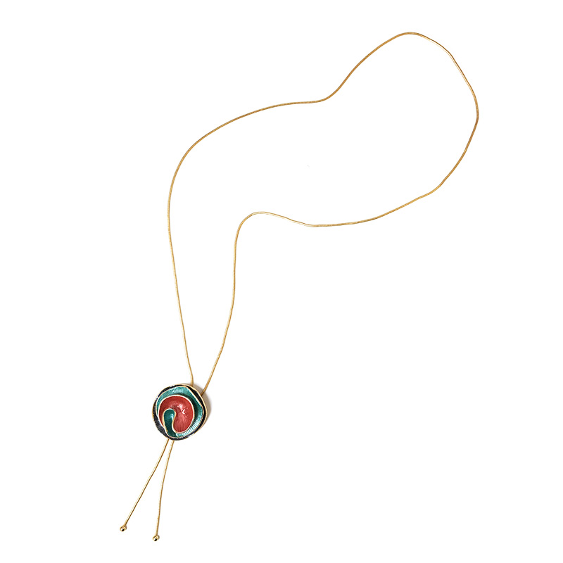 COLLANA LUNGA A Y REGOLABILE CON SPIRALE SMALTATA - SW2576C479
