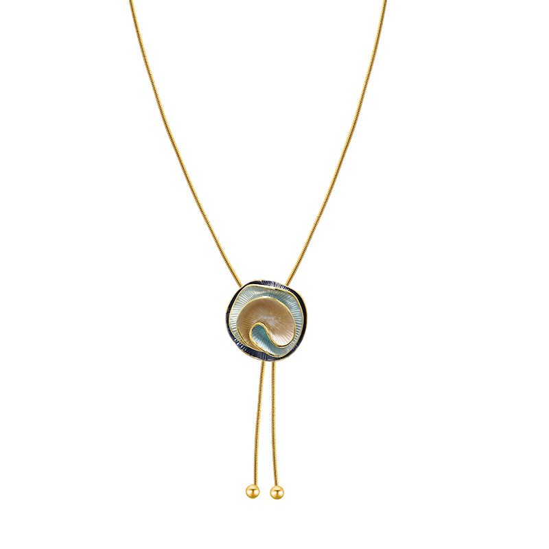 COLLANA LUNGA A Y REGOLABILE CON SPIRALE SMALTATA - SW2576C479