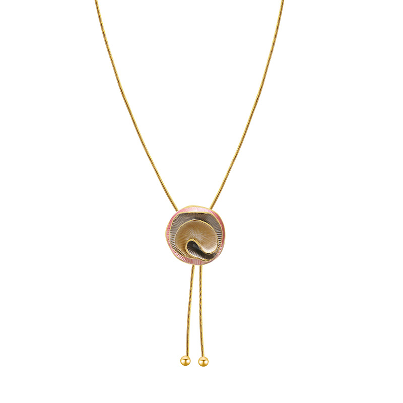 COLLANA LUNGA A Y REGOLABILE CON SPIRALE SMALTATA - SW2576C479
