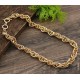 COLLANA CATENA A DOPPIA MAGLIA CON ANELLI LISCI E INTRECCIATI ALTERNATI - SW25944B20