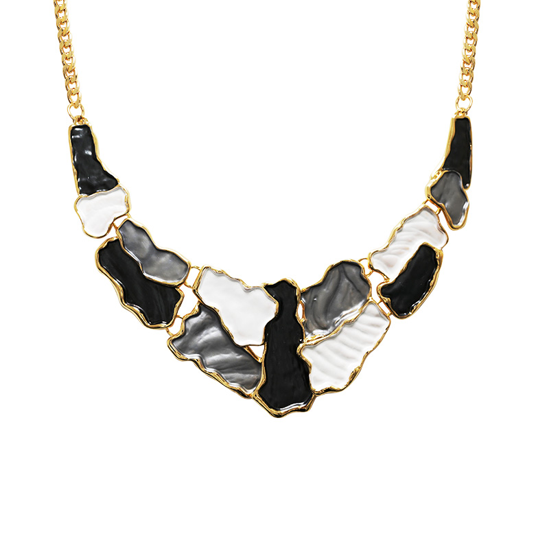 COLLANA CON FRAMMENTI ORGANICI SMALTATI - SW2688C821