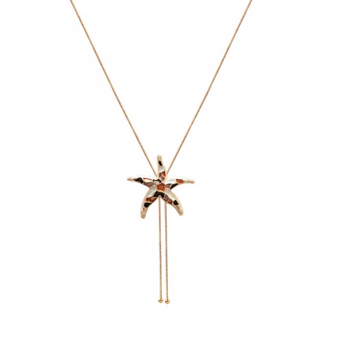 COLLANA LUNGA A Y REGOLABILE CON STELLA MARINA SMALTATA - SW2688C825