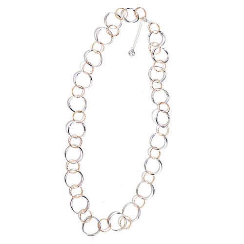 COLLANA LUNGA CON CERCHI INTRECCIATI - SW718120A7