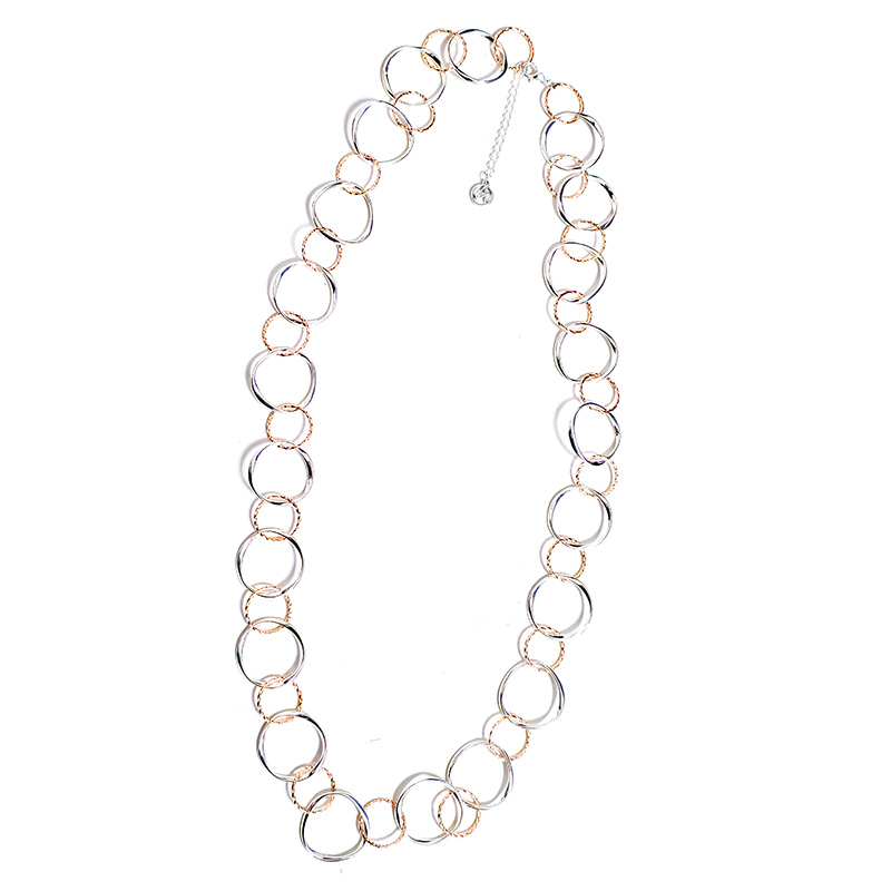 COLLANA LUNGA CON CERCHI INTRECCIATI - SW718120A7