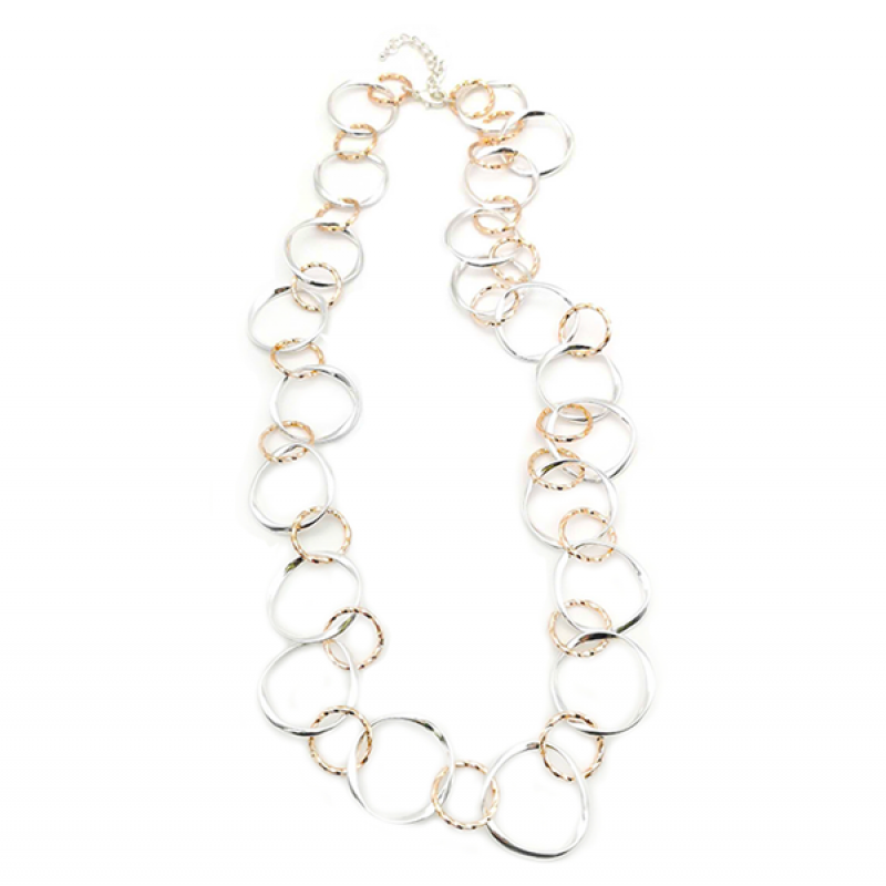 COLLANA LUNGA CON CERCHI INTRECCIATI - SW718120A7