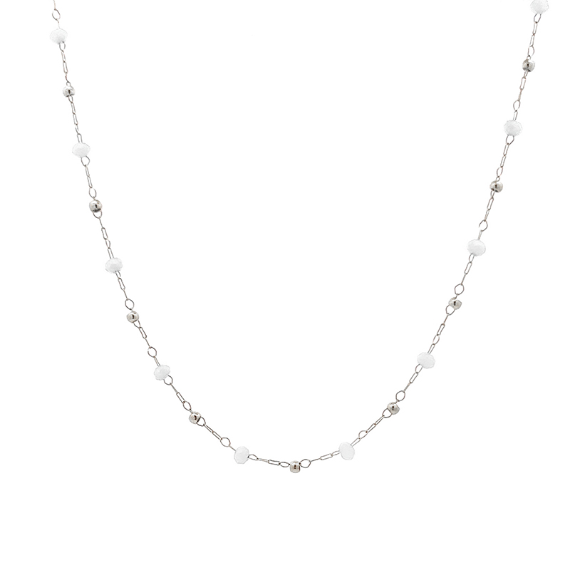 COLLANA DI PERLINE CON CRISTALLI 4MM - XT24344A291