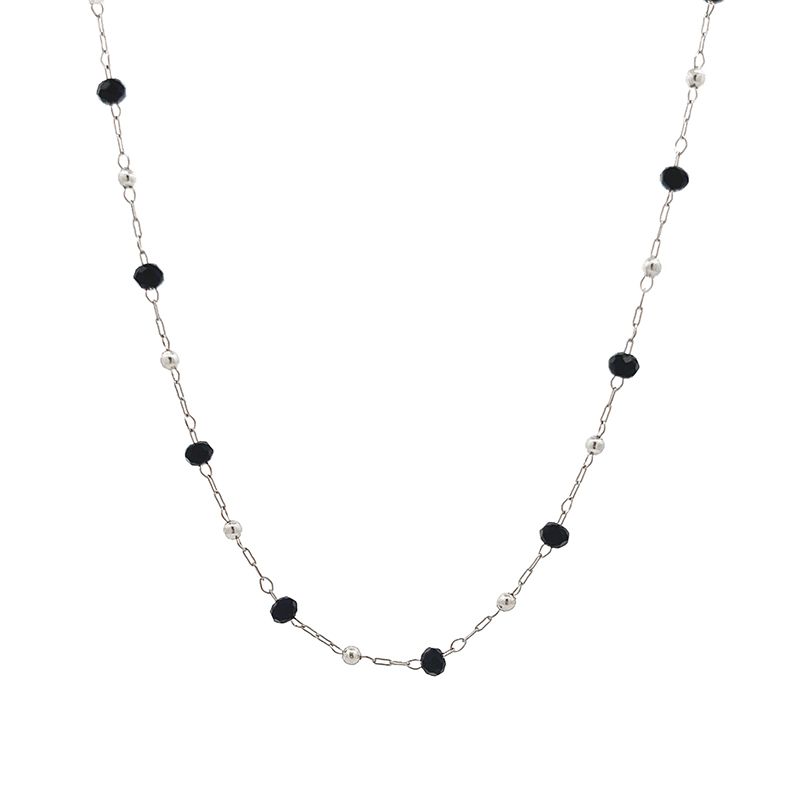 COLLANA DI PERLINE CON CRISTALLI 4MM - XT24344A291