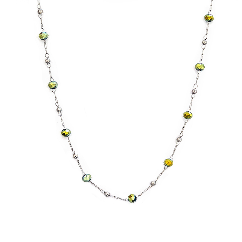 COLLANA DI PERLINE CON CRISTALLI 4MM - XT24344A291