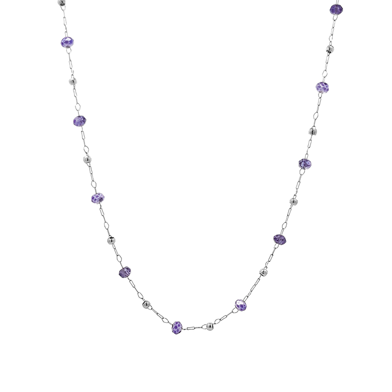 COLLANA DI PERLINE CON CRISTALLI 4MM - XT24344A291
