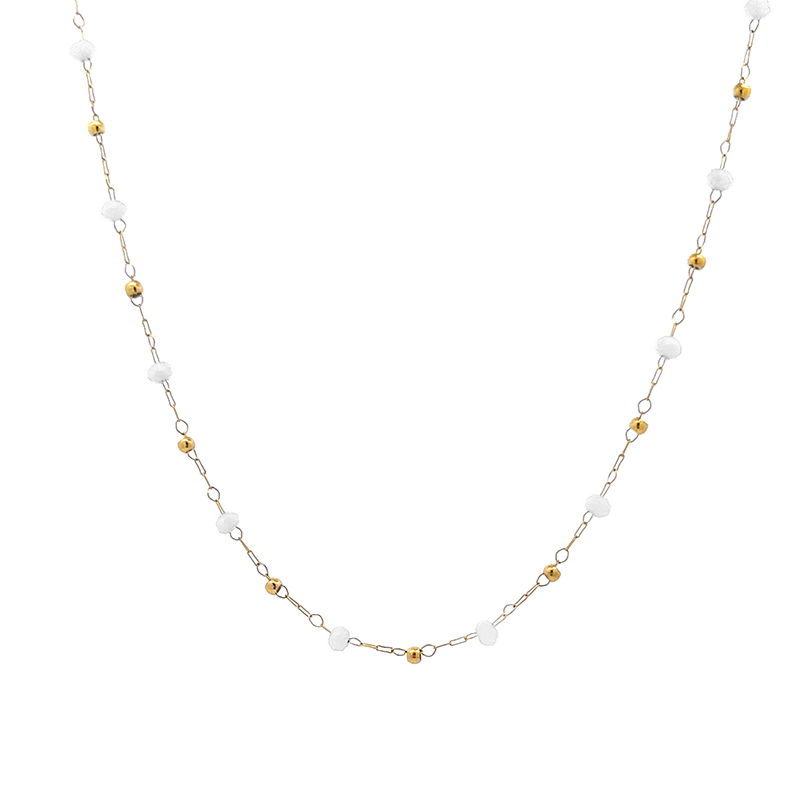 COLLANA DI PERLINE CON CRISTALLI 4MM - XT24344A291