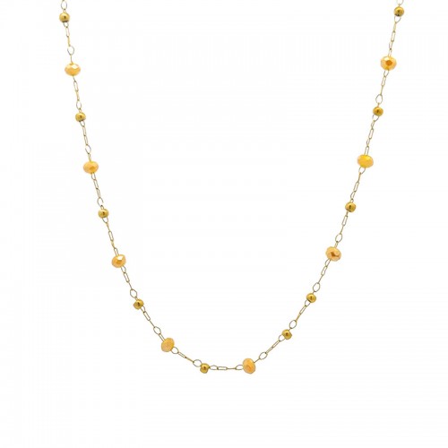 COLLANA DI PERLINE CON CRISTALLI 3MM - JN211128544E13