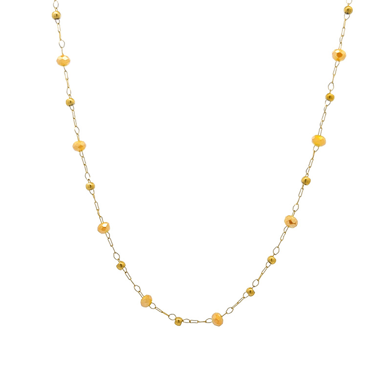 COLLANA DI PERLINE CON CRISTALLI 3MM - JN211128544E13