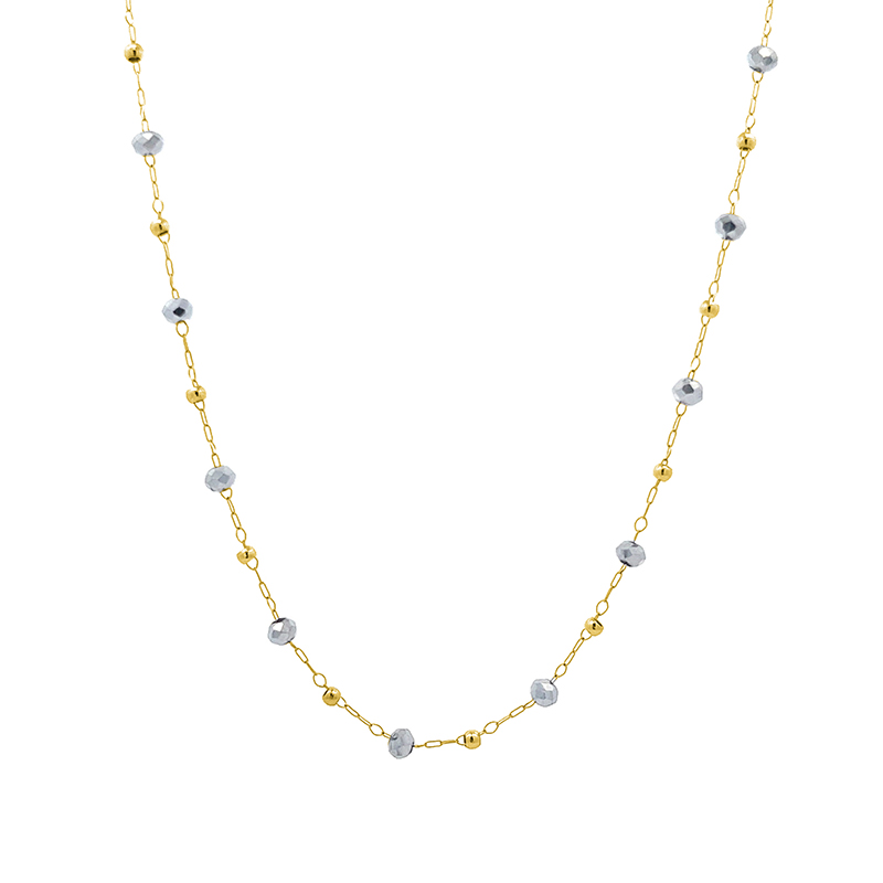 COLLANA DI PERLINE CON CRISTALLI 4MM - XT24344A291