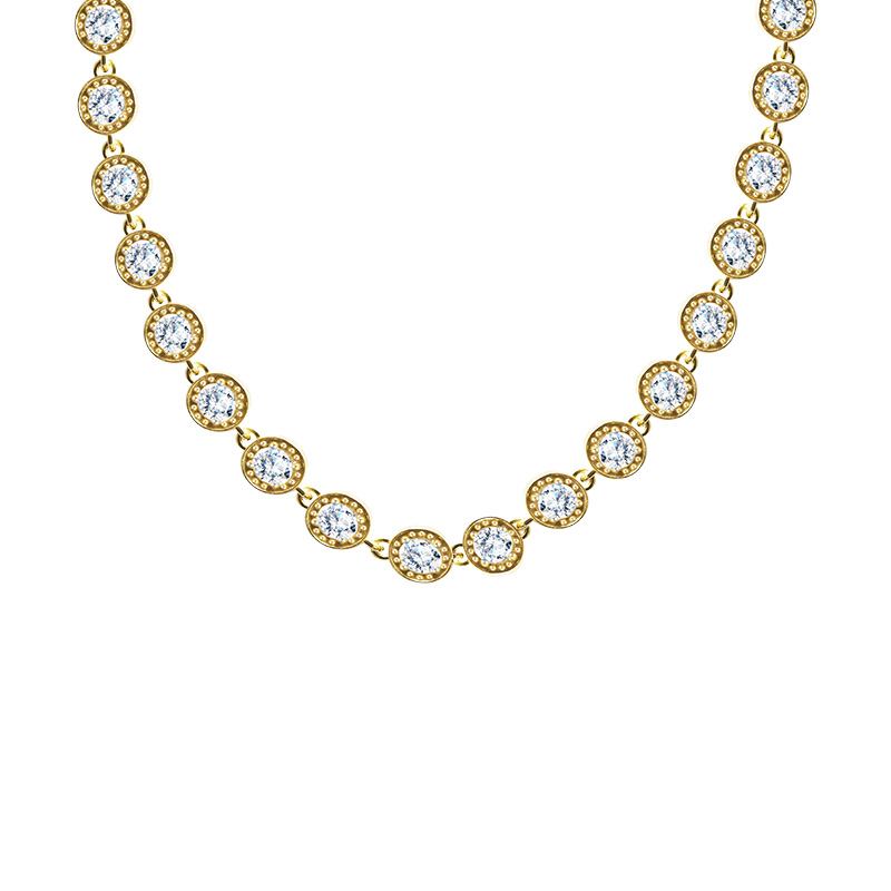 COLLANA PUNTI LUCE CON STRASS - YC24224B786