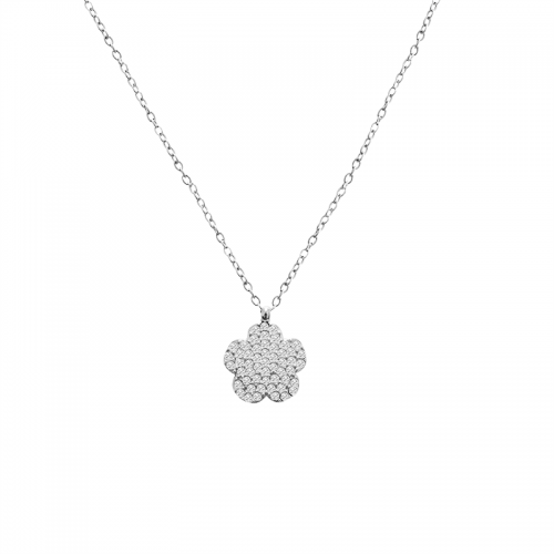 COLLANA CON PENDENTE FIORE IN STRASS - YC2472B635