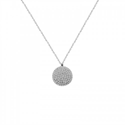 COLLANA CON PENDENTE TONDO IN STRASS - YC2472B639