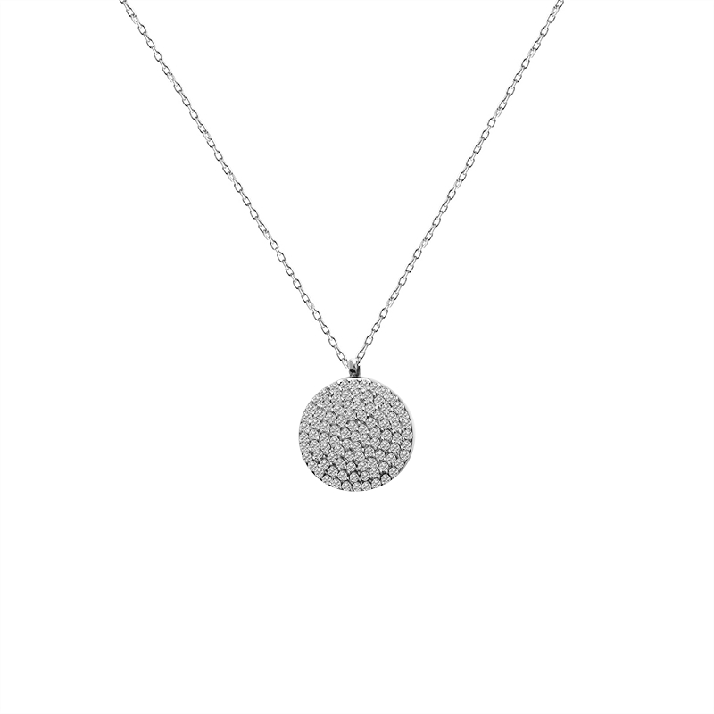 COLLANA CON PENDENTE TONDO IN STRASS - YC2472B639 COLLANA CON PENDENTE TONDO IN STRASS - YC2472B639