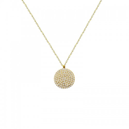 COLLANA CON PENDENTE TONDO IN STRASS - YC2472B639