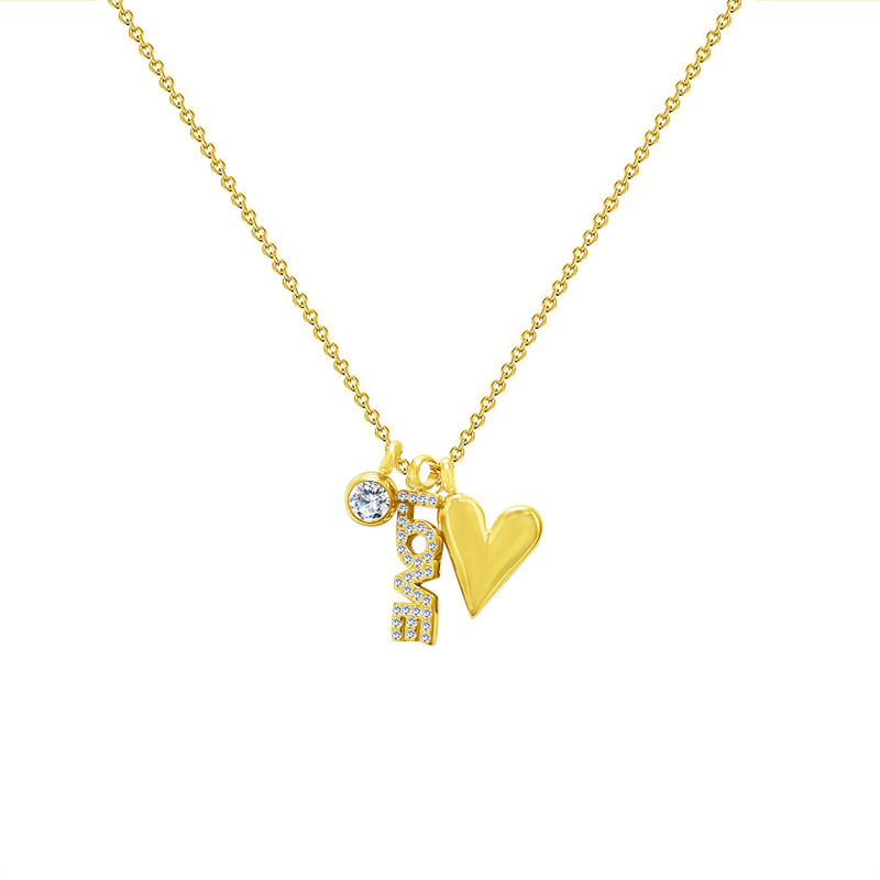COLLANA CON SCRITTA 'LOVE' IN ZIRCONI - YC2472B950
