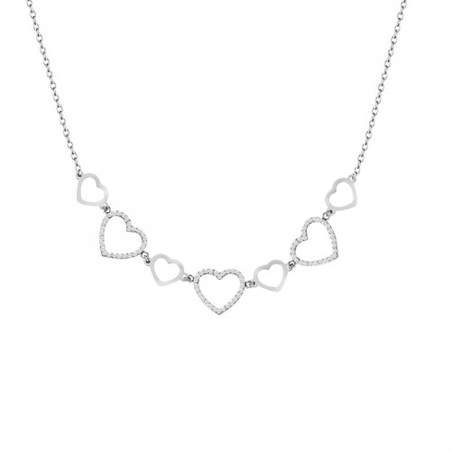 COLLANA CON CUORI IN STRASS - YC25104B330