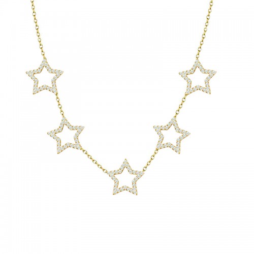 COLLANA 5 STELLE IN STRASS - YC25128B383