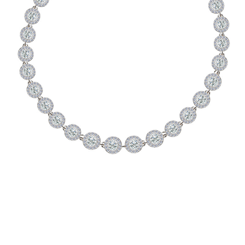 COLLANA CON ZIRCONI ROTONDI COLORATI - YC25312C340