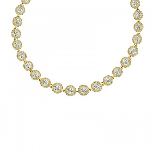 COLLANA CON ZIRCONI ROTONDI COLORATI - YC25312C340