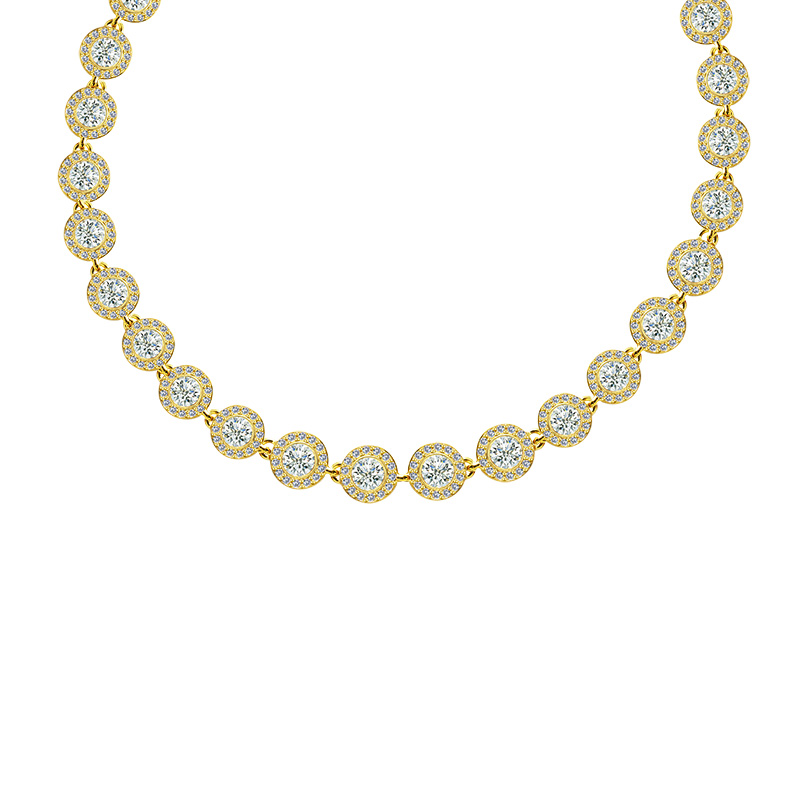 COLLANA CON ZIRCONI ROTONDI COLORATI - YC25312C340