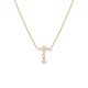 COLLANA PENDENTE QUADRIFOGLIO E PERLA - YC2548B143