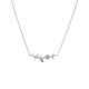 COLLANA FIORE E FOGLIE CON PERLA E STRASS - YC2552B141