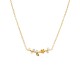 COLLANA FIORE E FOGLIE CON PERLA E STRASS - YC2552B141