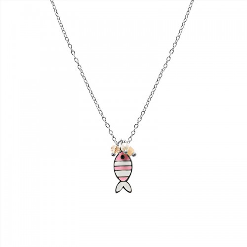 COLLANA PENDENTE PESCE ROSA - YC25544B147