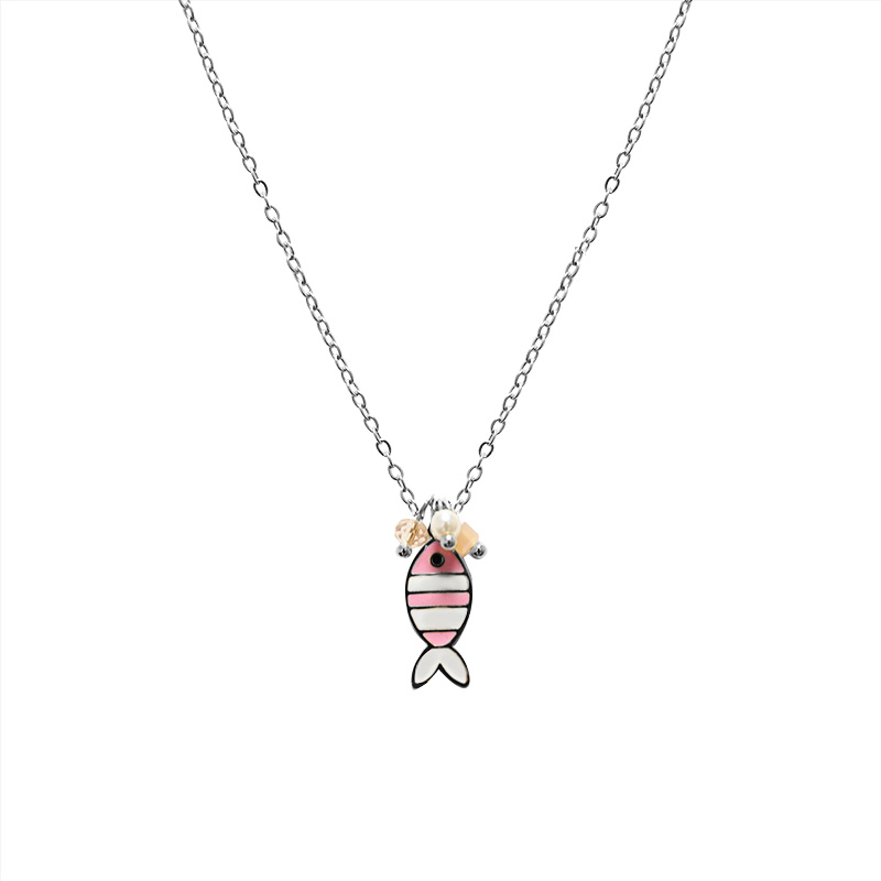 COLLANA PENDENTE PESCE ROSA - YC25544B147