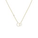 COLLANA CON PUNTO LUCE E CIONDOLO A DOPPIO CERCHIO IN STRASS - YC2564B202 COLLANA CON PUNTO LUCE E CIONDOLO A DOPPIO CERCHIO IN STRASS - YC2564B202
