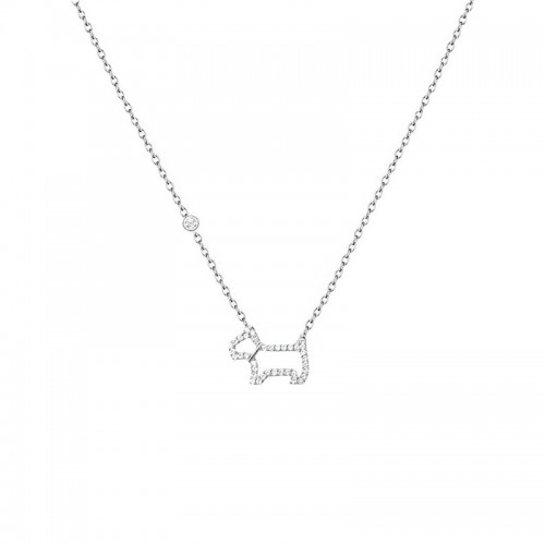 COLLANA CON PUNTO LUCE E CIONDOLO A CANE IN STRASS - YC2564B206