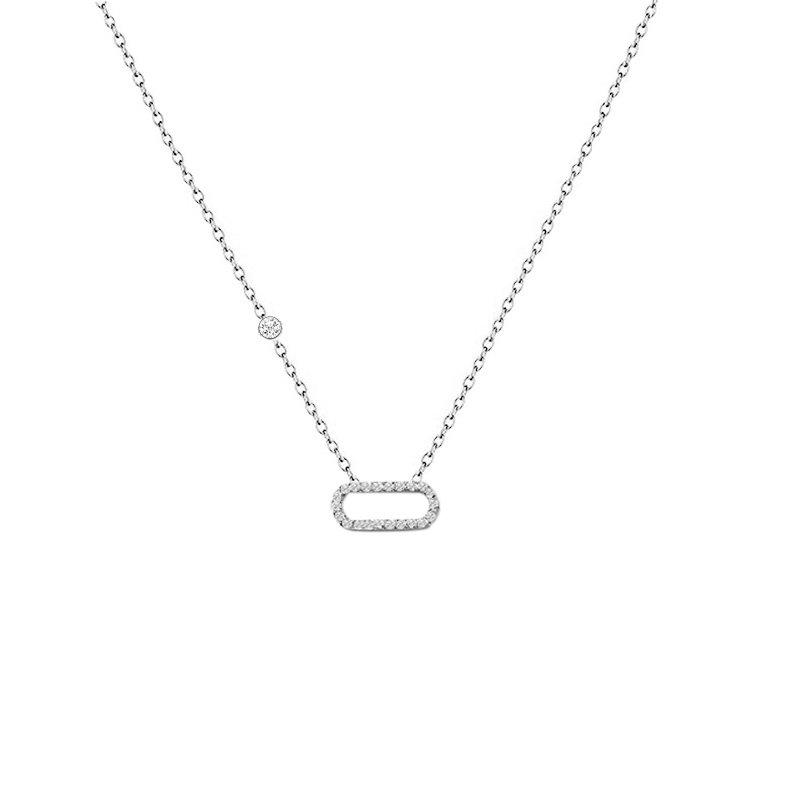 COLLANA CON PUNTO LUCE E CIONDOLO A GRAFFETTA IN STRASS - YC2564B214 COLLANA CON PUNTO LUCE E CIONDOLO A GRAFFETTA IN STRASS - YC2564B214