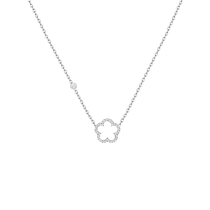 COLLANA CON PUNTO LUCE E CIONDOLO A FIORE IN STRASS - YC2564B226 COLLANA CON PUNTO LUCE E CIONDOLO A FIORE IN STRASS - YC2564B226