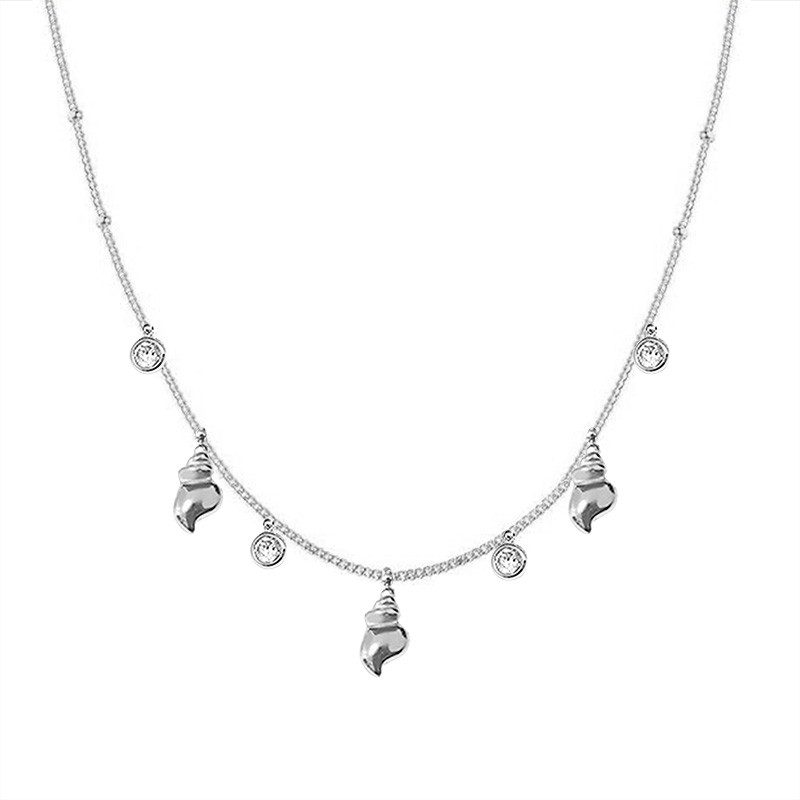 COLLANA CON PENDENTI MARINI E ZIRCONE - YC25704B344/47/53 COLLANA CON PENDENTI MARINI E ZIRCONE - YC25704B344/47/53