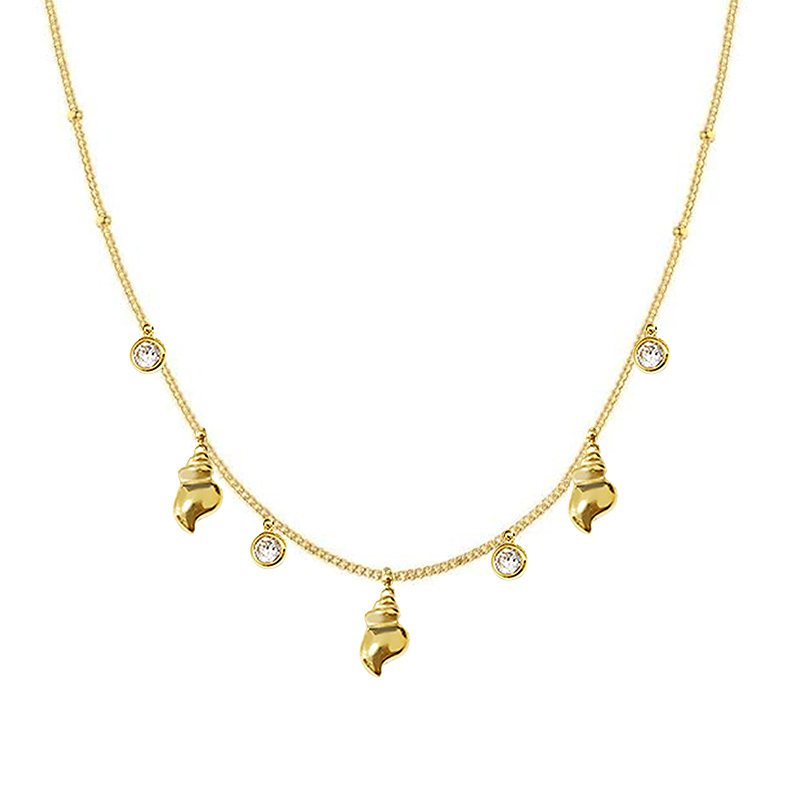 COLLANA CON PENDENTI MARINI E ZIRCONE - YC25704B344/47/53 COLLANA CON PENDENTI MARINI E ZIRCONE - YC25704B344/47/53