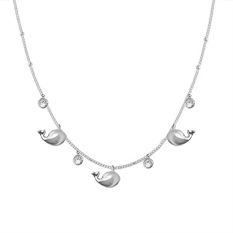 COLLANA CON PENDENTI MARINI E ZIRCONE - YC25704B344/47/53 COLLANA CON PENDENTI MARINI E ZIRCONE - YC25704B344/47/53