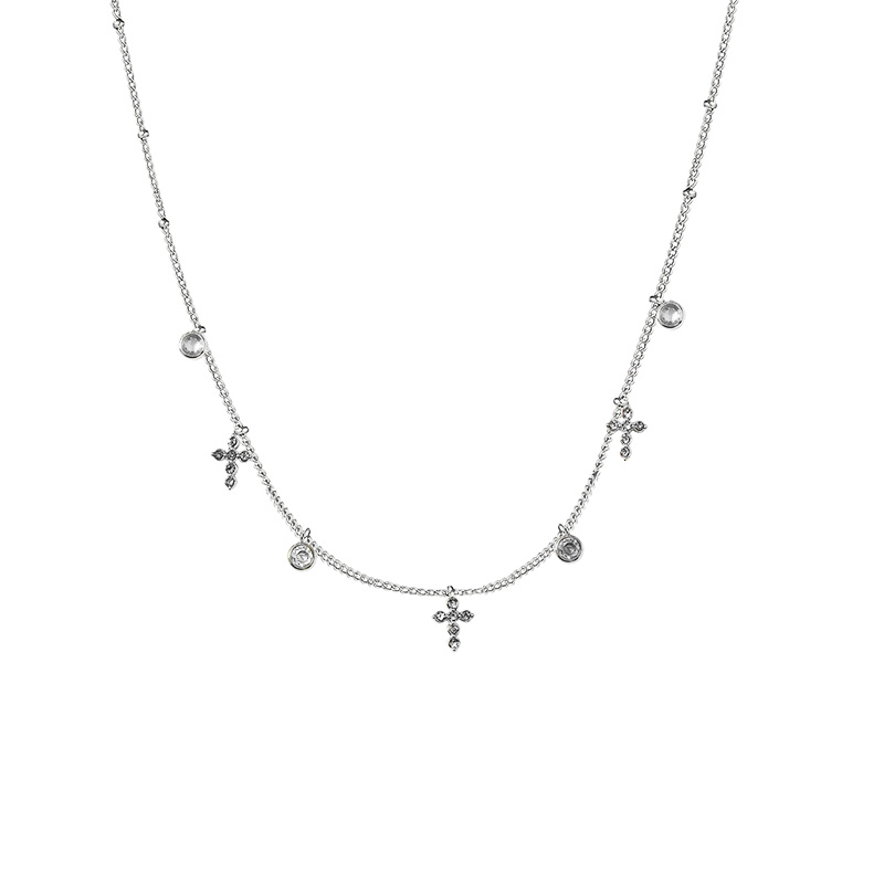 COLLANA CON CROCI PENDENTI IN ZIRCONE - YC25744B252