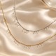COLLANA A CATENA CON ZIRCONI PENDENTI - YC260064D202