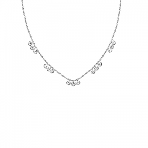 COLLANA A CATENA CON ZIRCONI PENDENTI - YC260064D202