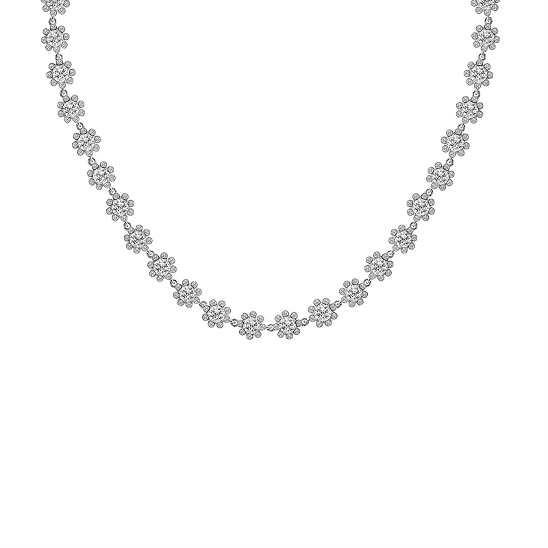 COLLANA A FIORI CON ZIRCONI COLORATI - YC26240C883
