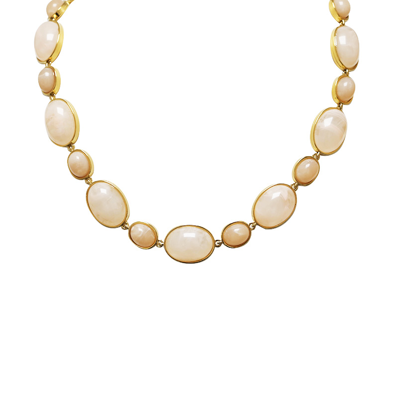 COLLANA A MAGLIE OVALI IN RESINA COLORATA - YC26240C913