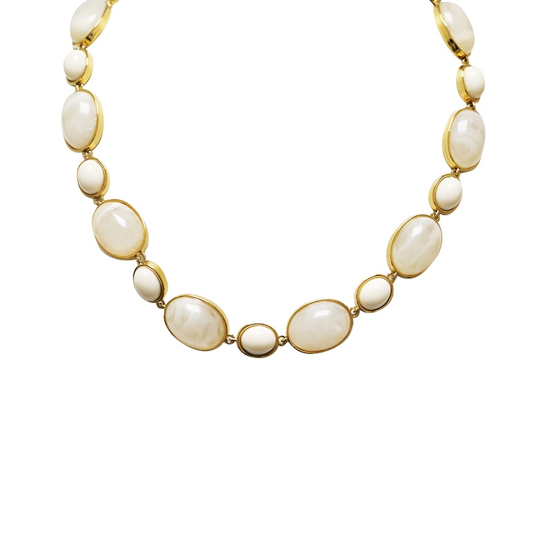 COLLANA A MAGLIE OVALI IN RESINA COLORATA - YC26240C913